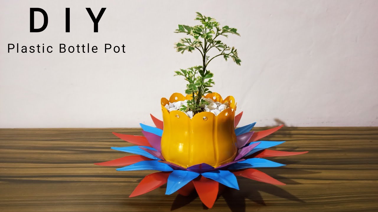RECYCLE PLASTIC BOTTLE INTO POT