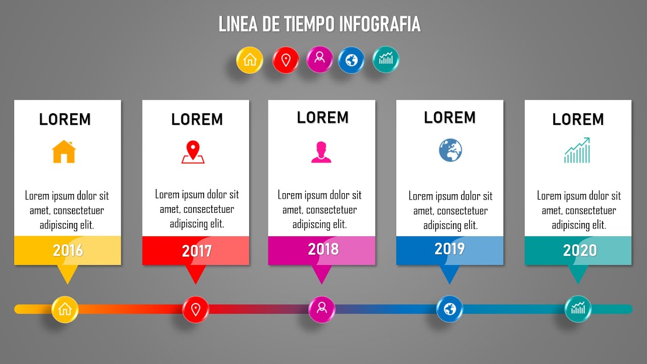 como hacer linea de tiempo en POWER POINT diseño creativo |Power Point Infografía creativa✅