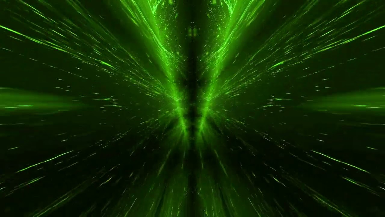 🌟 VJ Loop Green Laser Tunnel 🌟 4K