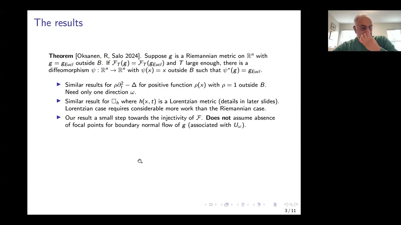 International Zoom Inverse Problems Seminar, Nov 21, 2024, Rakesh (University of Delaware)