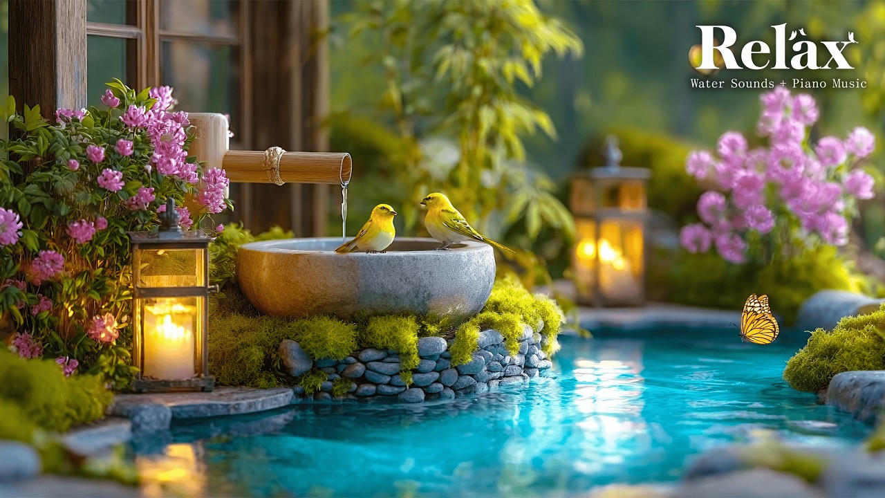 Soothing Piano Music + Nature Sounds 🌿 Deep Sleep, Calming Music Relieve Stress, Melatonin & Toxins
