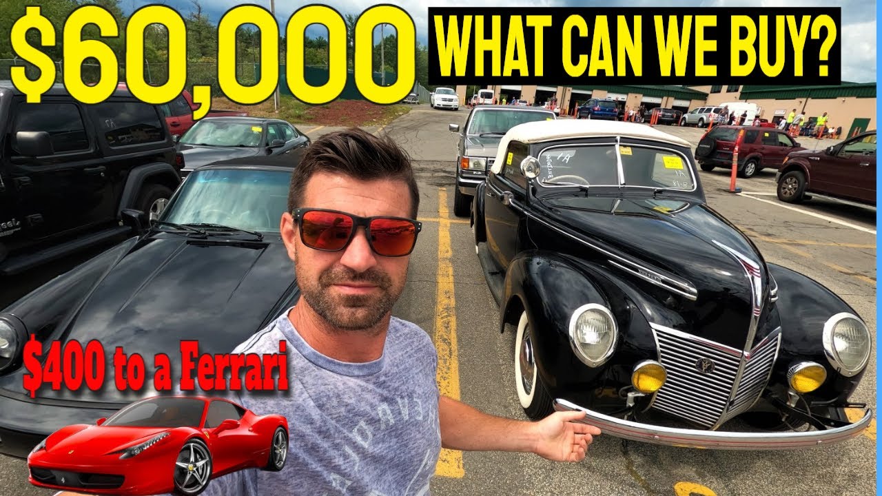 Dealer Auction Day! Turning $400 into a Ferrari - What can we buy!? - Flying Wheels