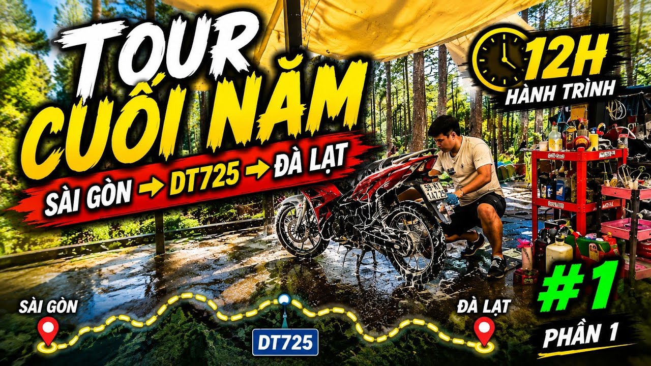 Tour Cuối Năm :: Sài Gòn - DT725- Đà Lạt - 12h / Phần 1 \\ Nhân vlog