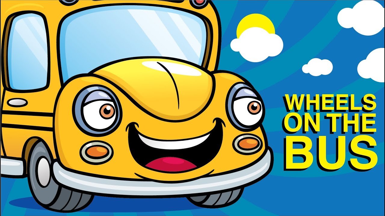 Wheels On The Bus Go Round & Round Song - Kids Rhymes & Songs