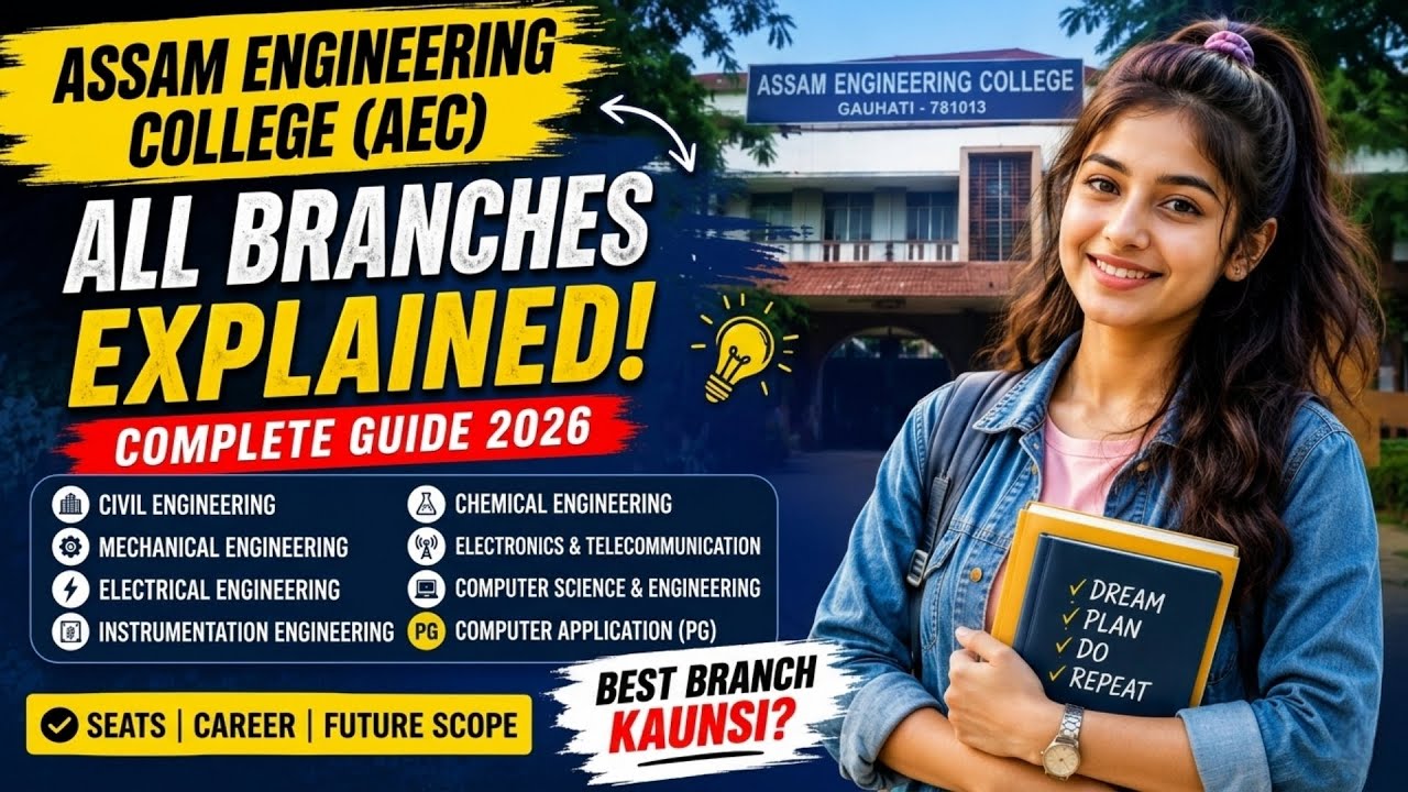 Assam Engineering College All Branches Explained  | AEC Guwahati 2026