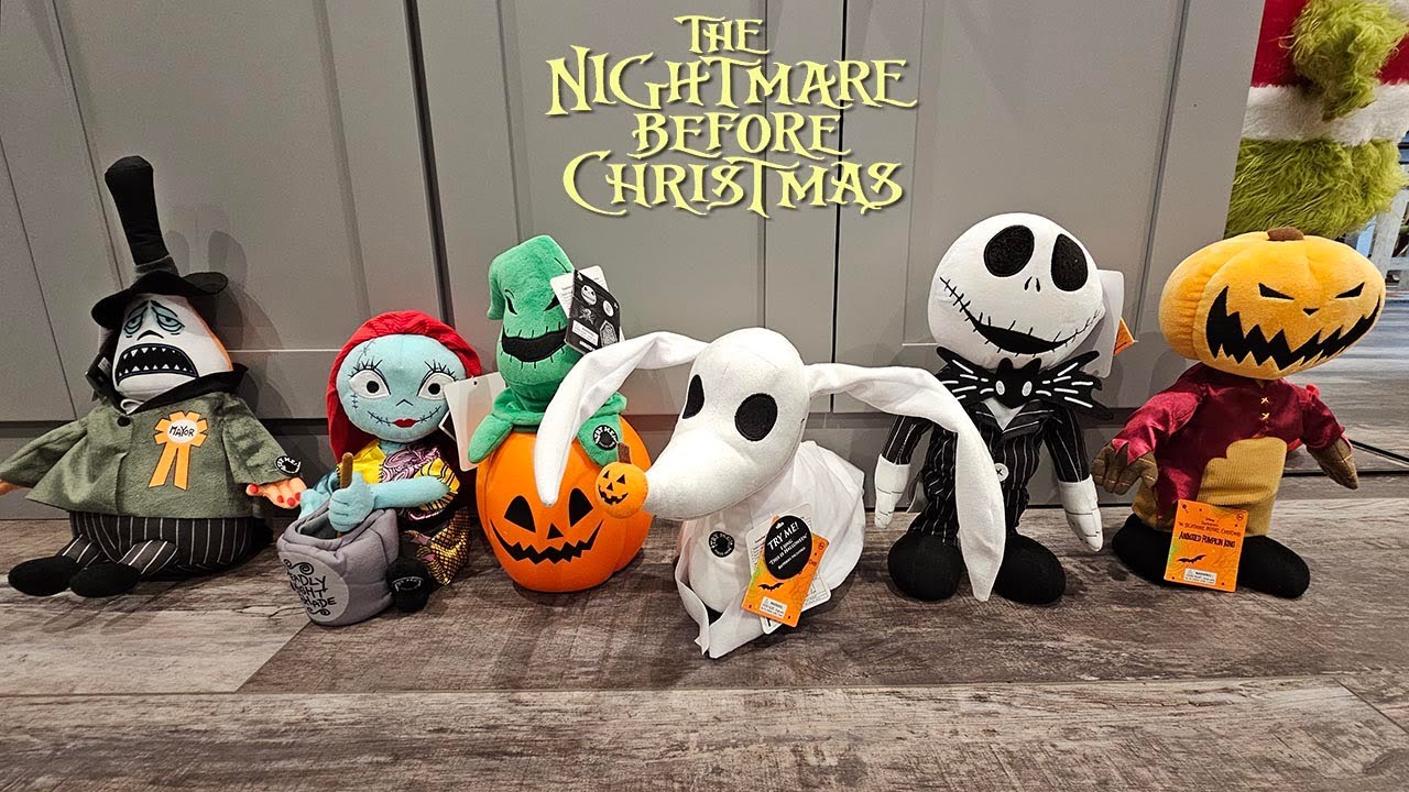 Full Set of 2023 The Nightmare Before Christmas Animated Halloween Plush from Walgreens!