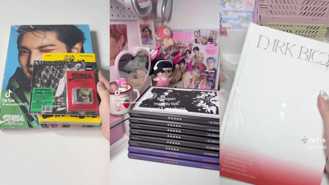 🧸🌷 unboxing album kpop🎀 #12 tiktok compilationl | Staynuna
