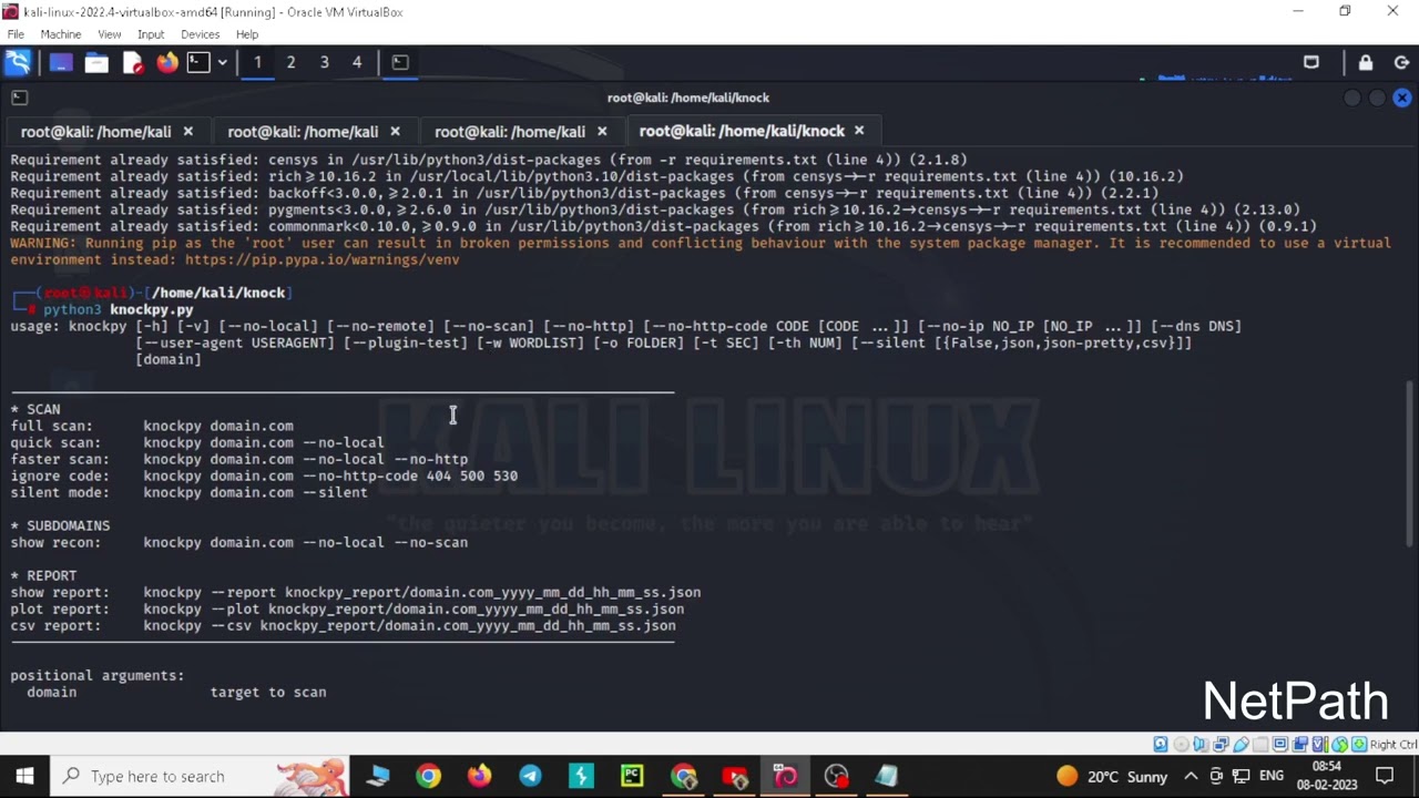 kali Linux Tutorial How to Install Knockpy | How to Find Subdomain Using Knockpy tool
