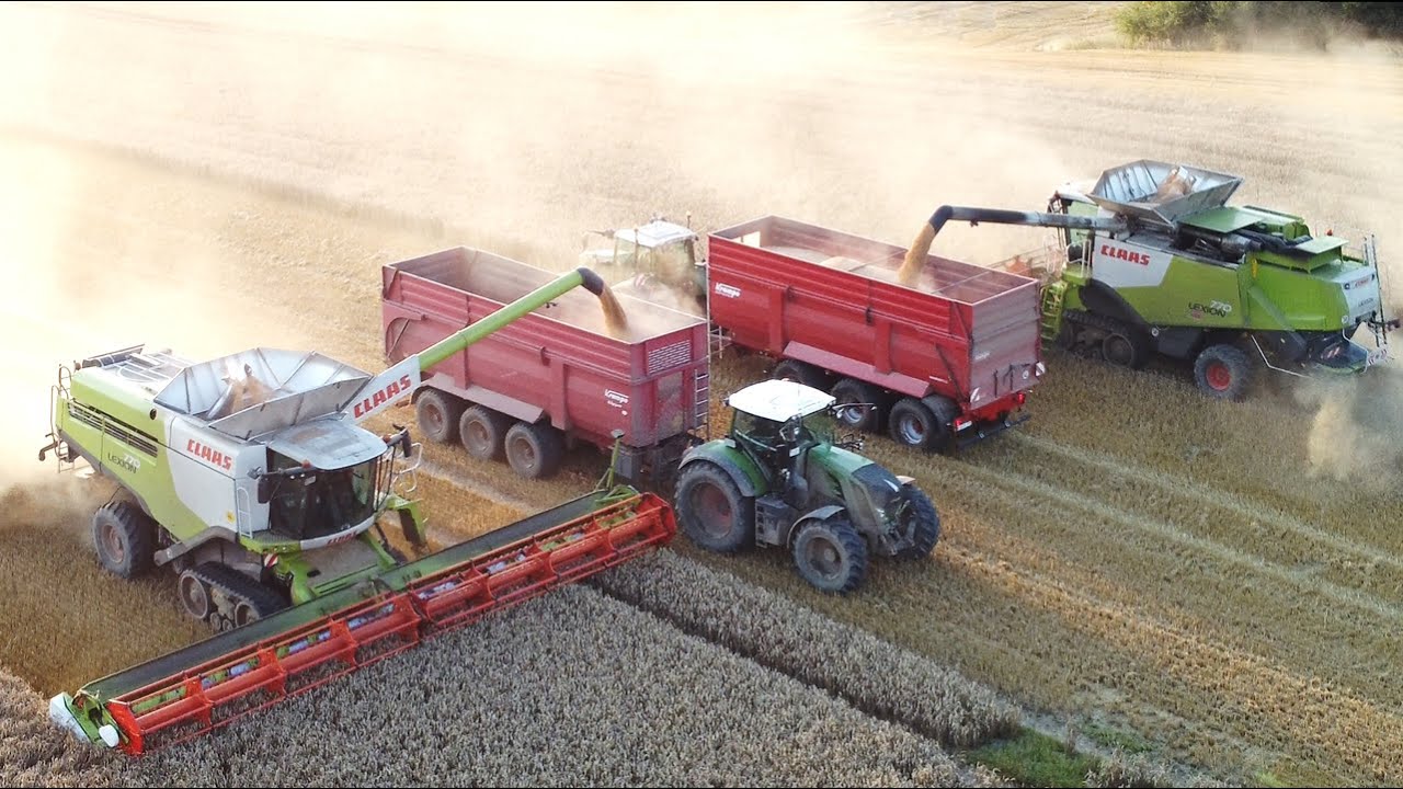 XXL 2 x Claas Lexion 770 Drohnen Video #Claas #Lexion #Fendt