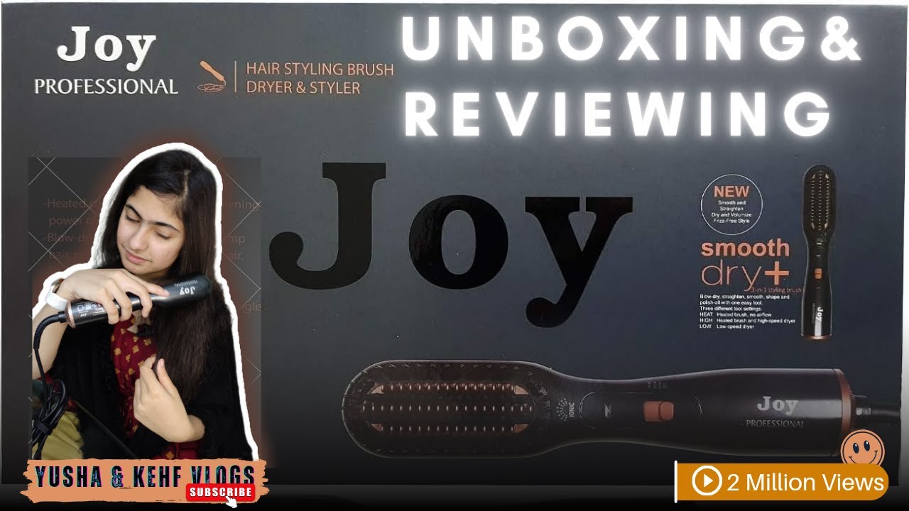 Unboxing&REVIEW of JOY Professional Hair Brush.How to straight hair,Blow dry?is it worth Buying?#joy