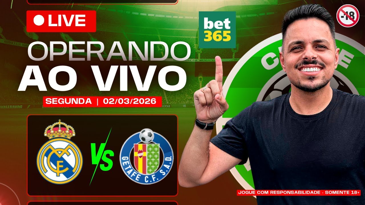 BET365 PALPITES AO VIVO (Real Madrid x Getafe) A PARTIR 16h30 | Chute Inteligente