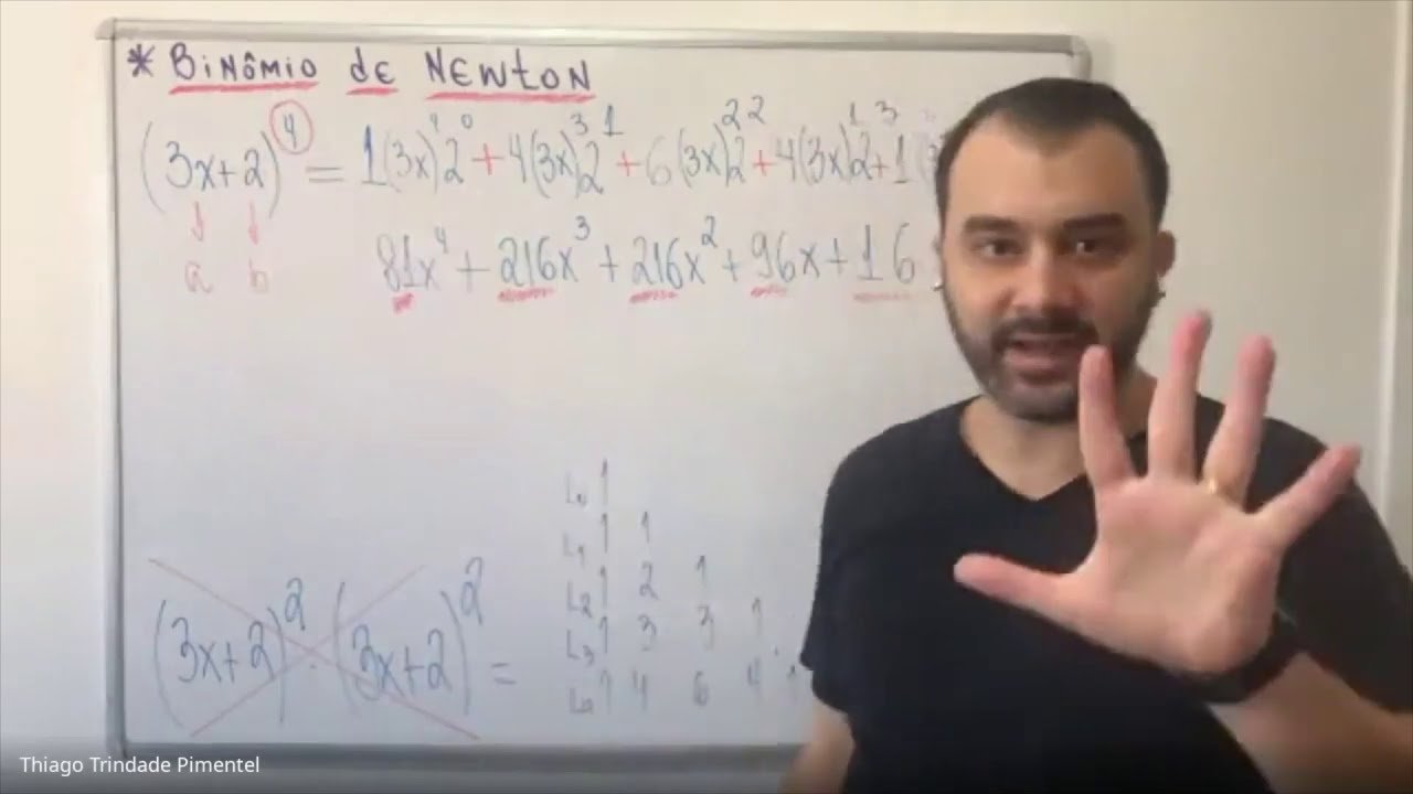 #3 Binômio de Newton (expansão de expoente 4)