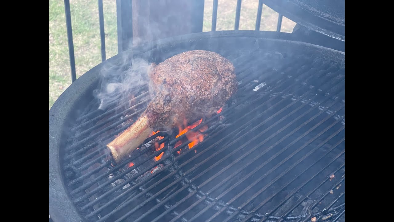 Reverse Seared Tomahawk Ribeye on the Weber Summit Charcoal Grill   4K