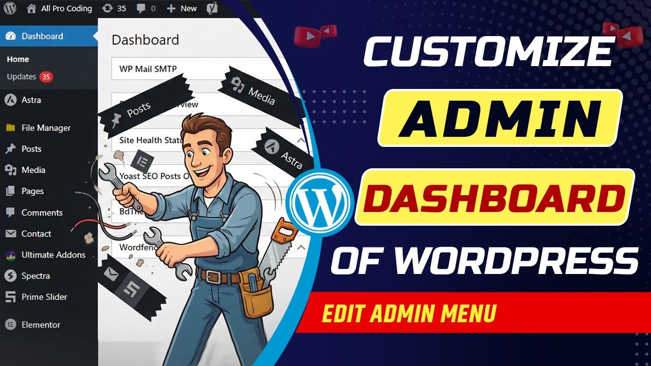 Customize Your WordPress Admin Dashboard Like a PRO! | How to customize WordPress admin dashboard