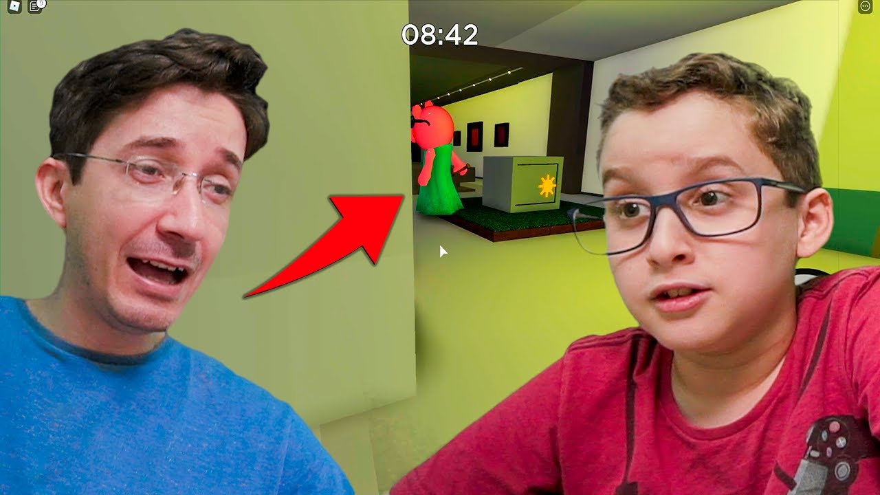 ROBLOX PIGGY Capítulo 3 - ESCAPE DO PAPAI PIGGY NA GALERIA