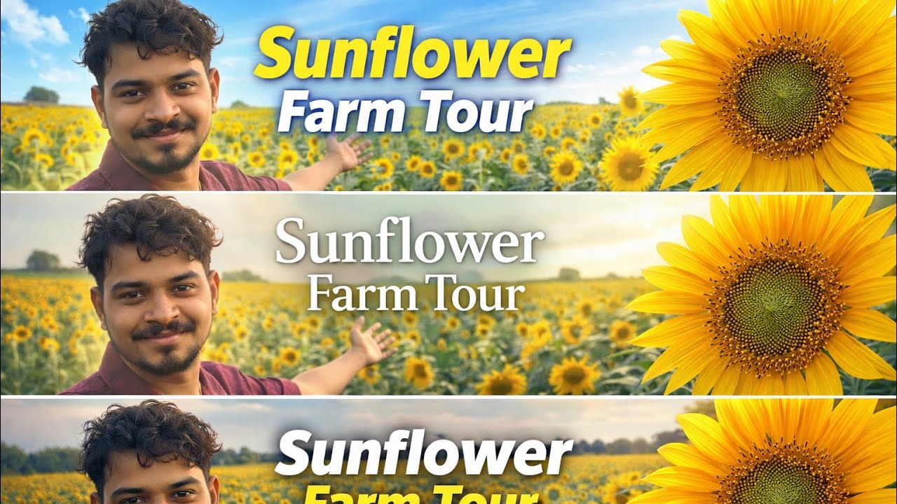 கண்ணை கவரும் சூரியகாந்தி பண்ணை 🌻 | Sunflower Farm Tour Tamil.   