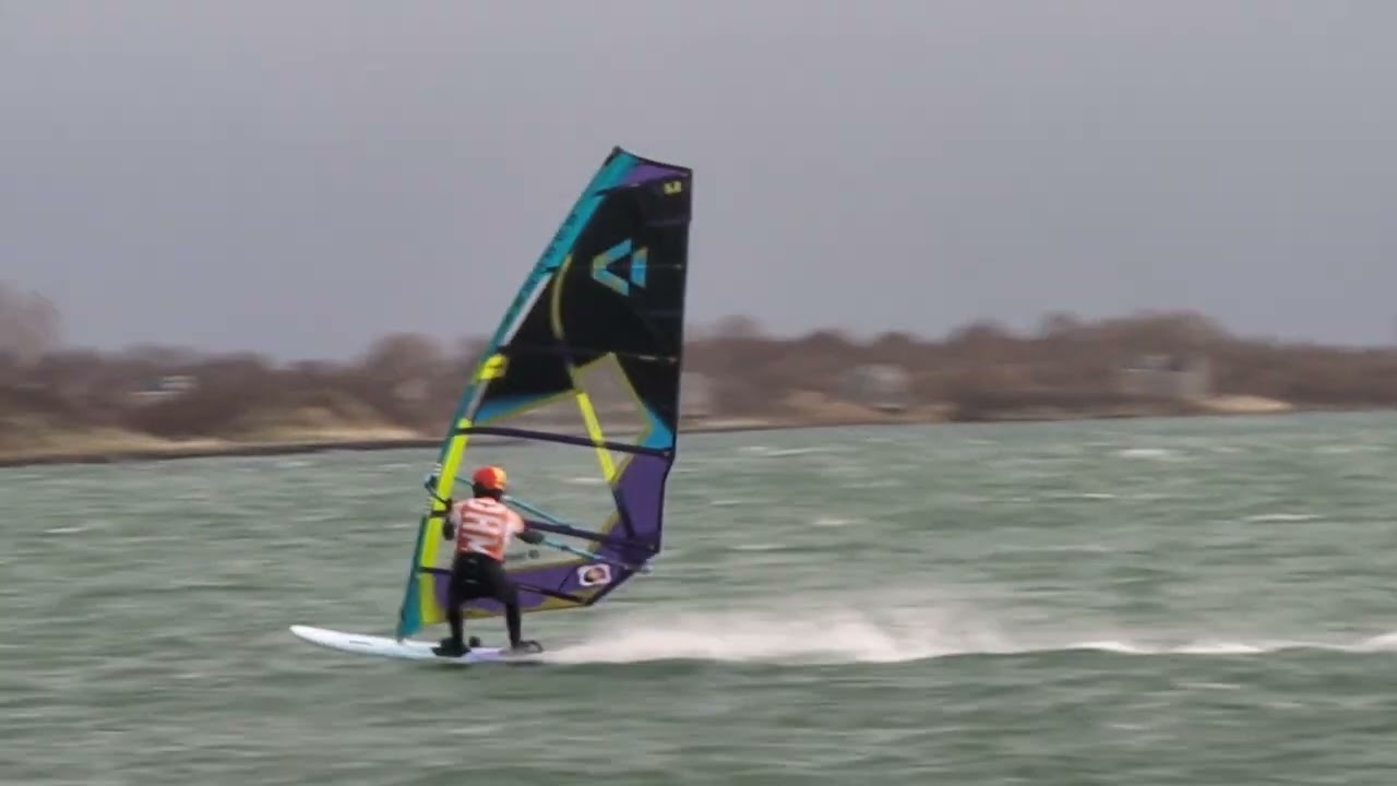 winter storm hits windsurfing session @ Grevelingen (NL) on Jan 2nd 2026