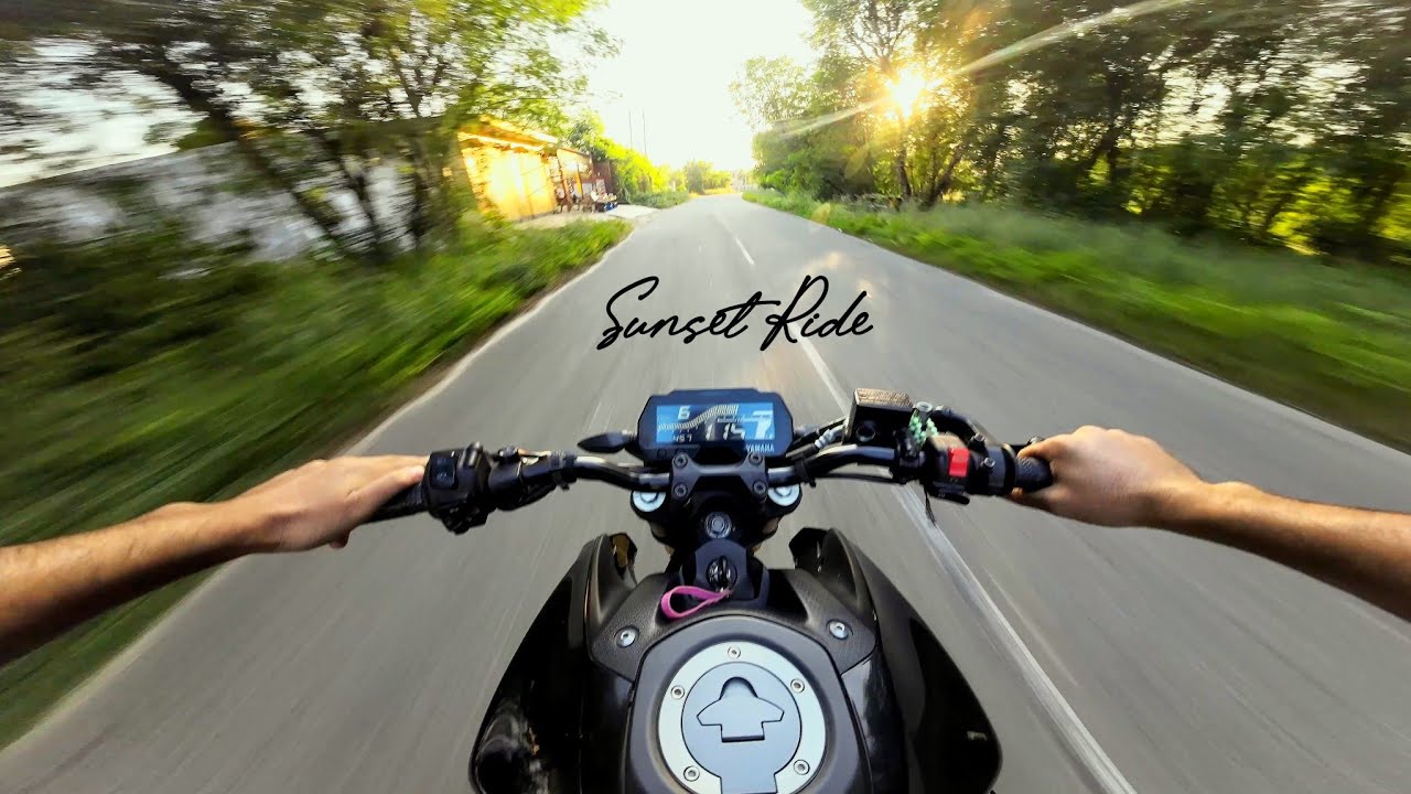 YAMAHA MT 15 - SUNSET RIDE - PURE EXHAUST SOUND - 4K