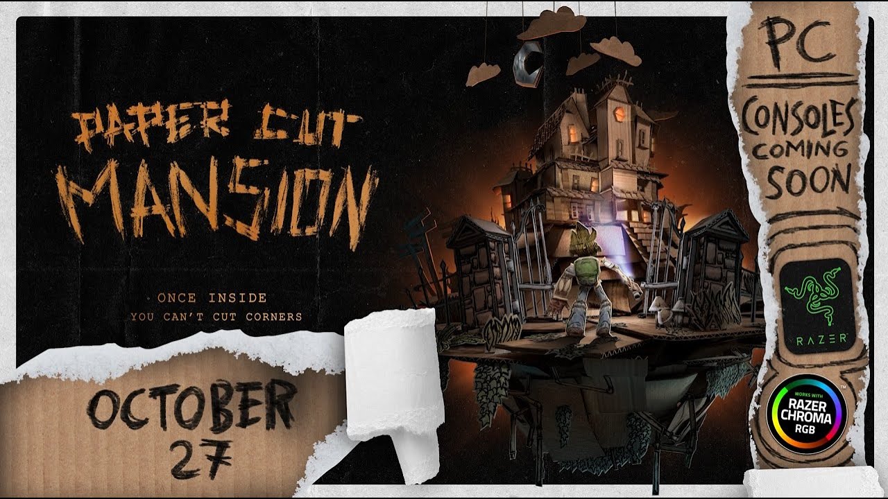 Paper Cut Mansion with Razer Chroma | October 27th PC, Xbox | PlayStation & Switch Coming Soon