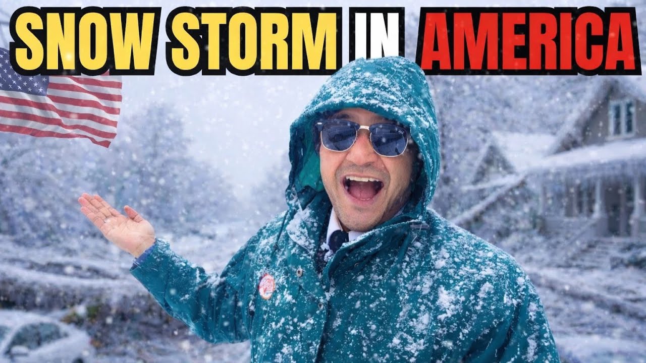 Snowstorm in America 🇺🇸Driving in Whiteout + Family Playing in Snow❄️#americawithstephen #snowstorm 