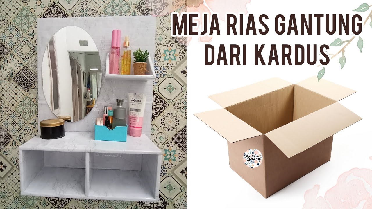 CARA MEMBUAT MEJA RIAS DARI KARDUS  @keluargakhaykiken