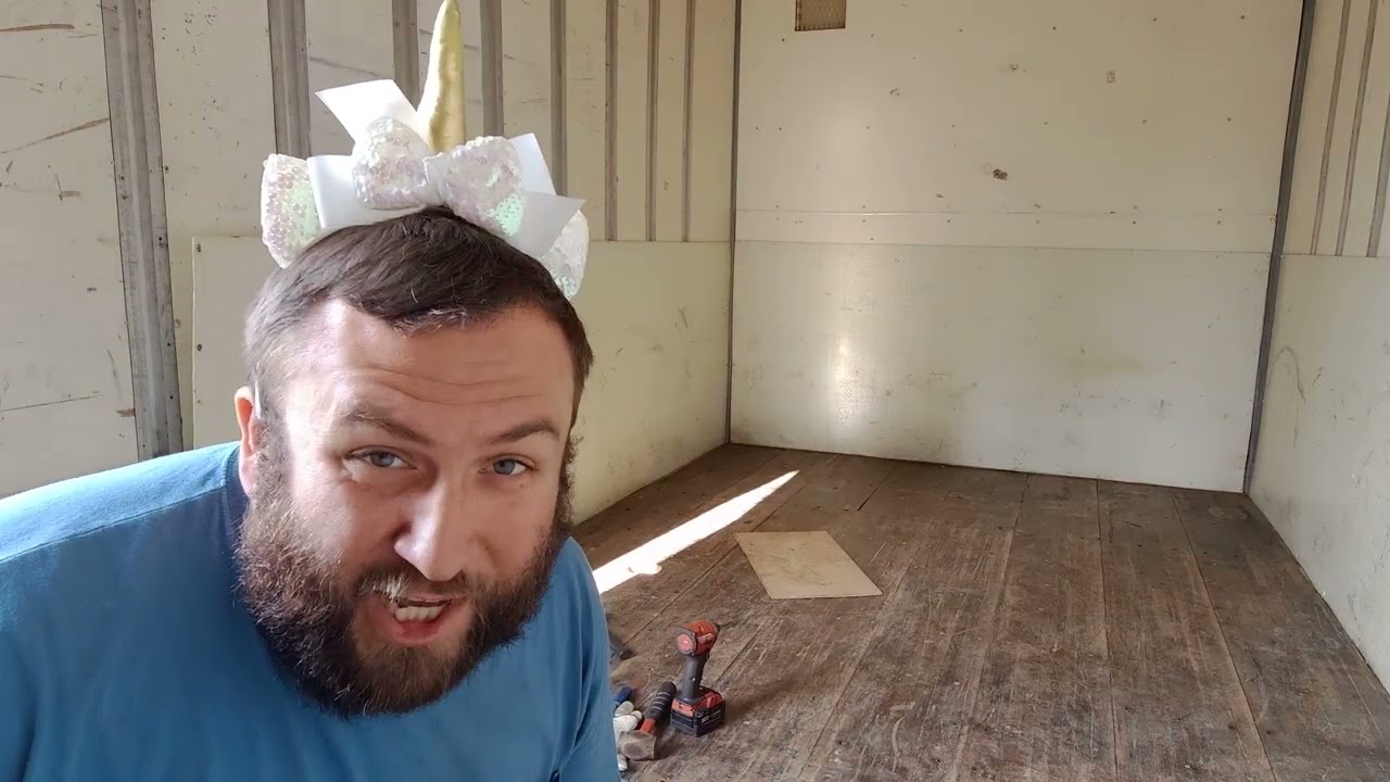 Day one of transforming Semi Trailer into Toy Hauler for Cleetus Burnout Rivals!
