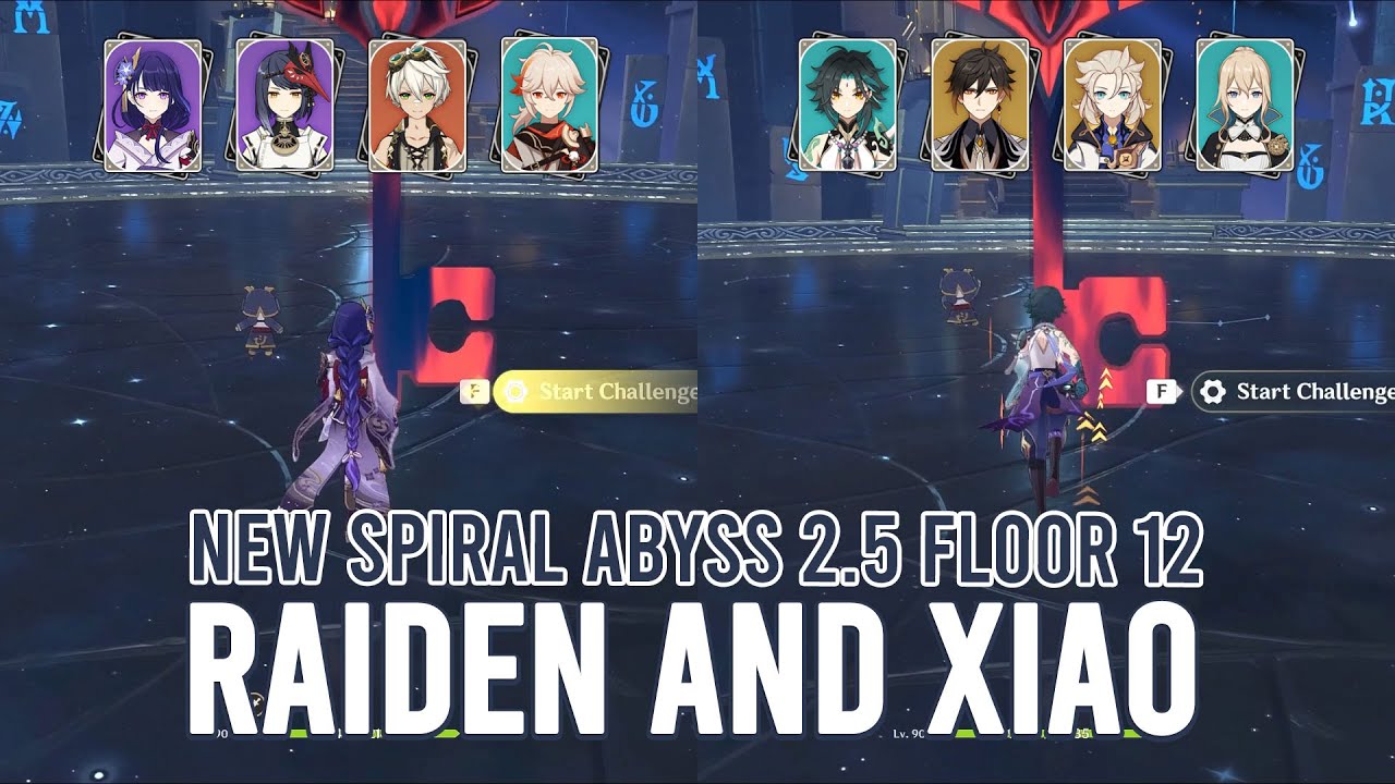 Raiden and Xiao Hypercarry DPS Spiral Abyss 2.5 Floor 12 Full Star Clear | Genshin Impact