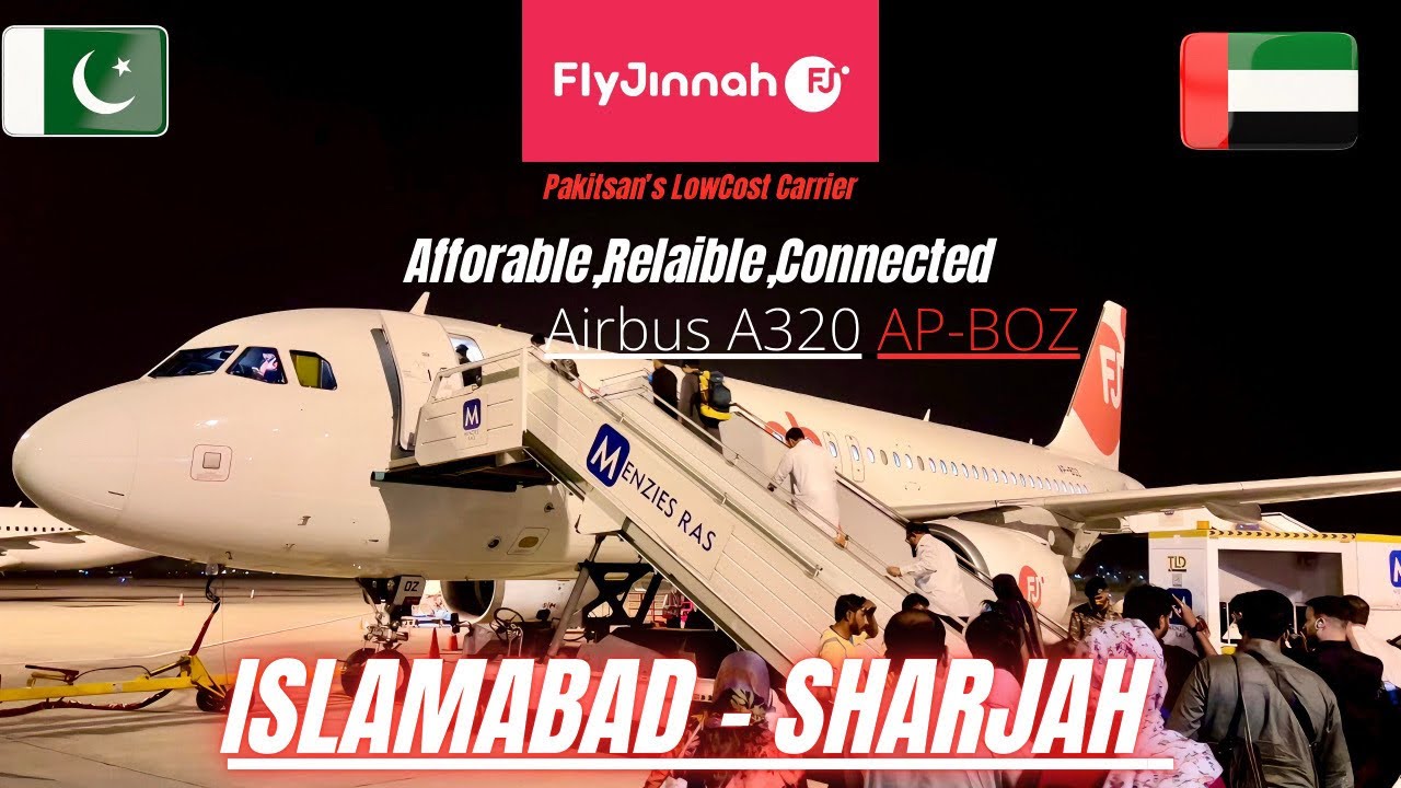 Islamabad to Sharjah on Fly Jinnah! 🇵🇰✈️🇦🇪 Full Flight Experience & Review (2024)