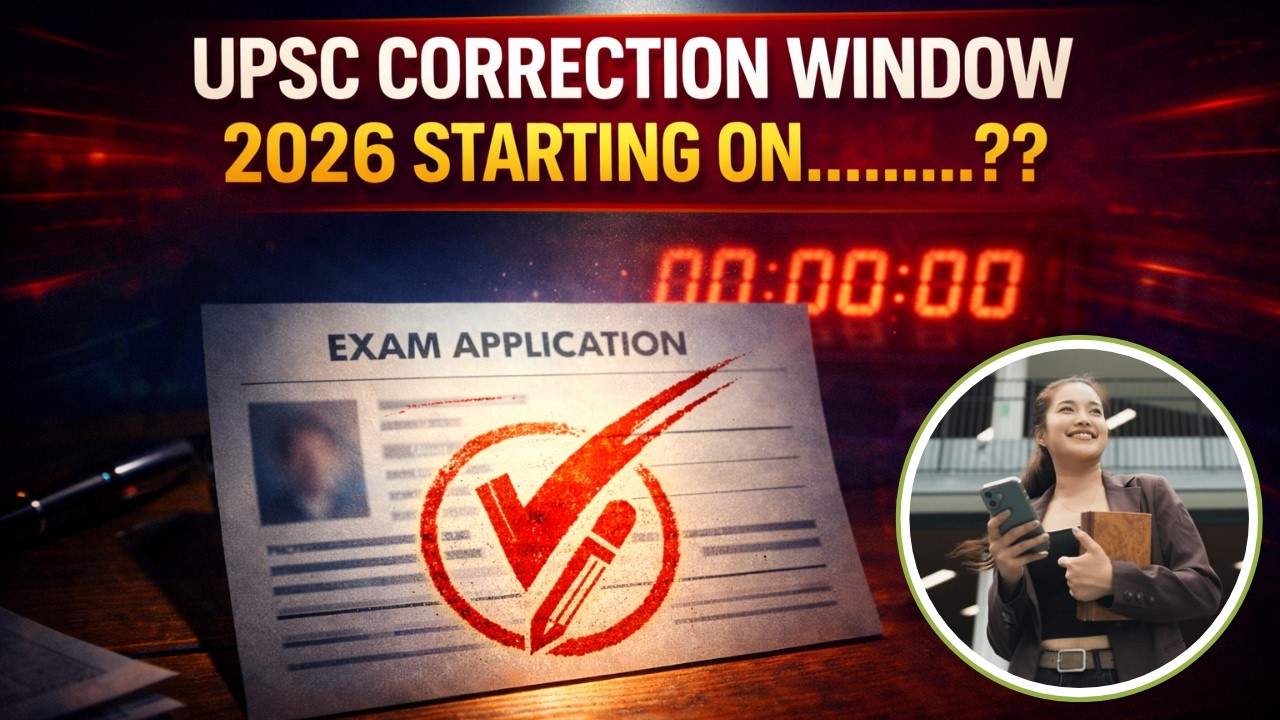 CORRECTION WINDOW FOR UPSC 2026| कब शुरू होगा Correction Window?| क्या-क्या हो सकता है बदलाव?