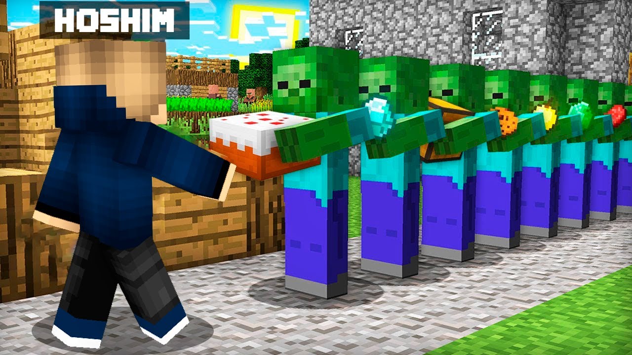 UYIMNI QURISHDA ZOMBILAR YORDAM BERISHDI 😮 | UZBEKCHA MINECRAFT