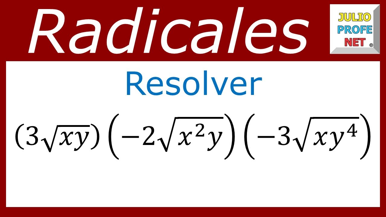 Multiplicación de radicales de igual índice #julioprofe