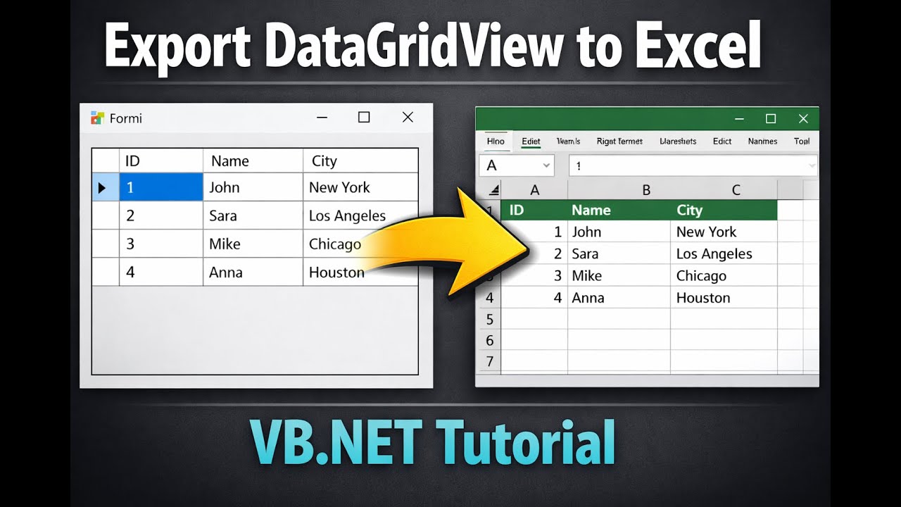 How to Export DataGridView to Excel in VB.NET | Easy Method