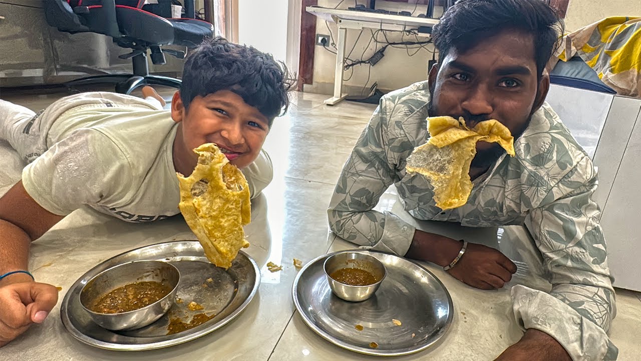 No hands eating challenge 😂