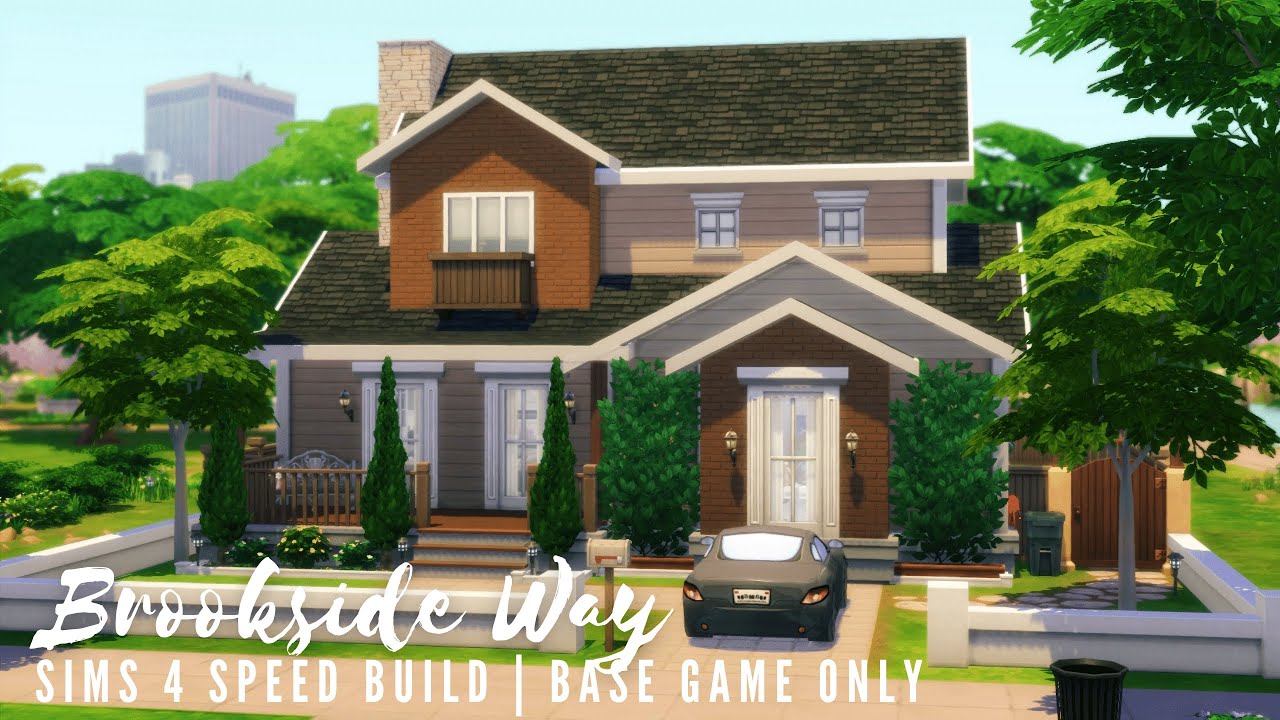 BROOKSIDE WAY [Basegame Only] | Sims 4 Speed Build