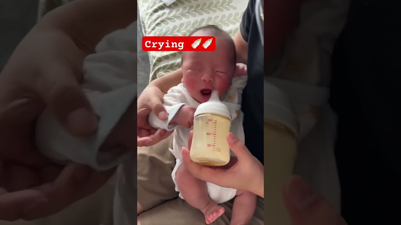 Baby crying😭😭 for the milk bottle🍼🍼 #baby #babycrying #shorts