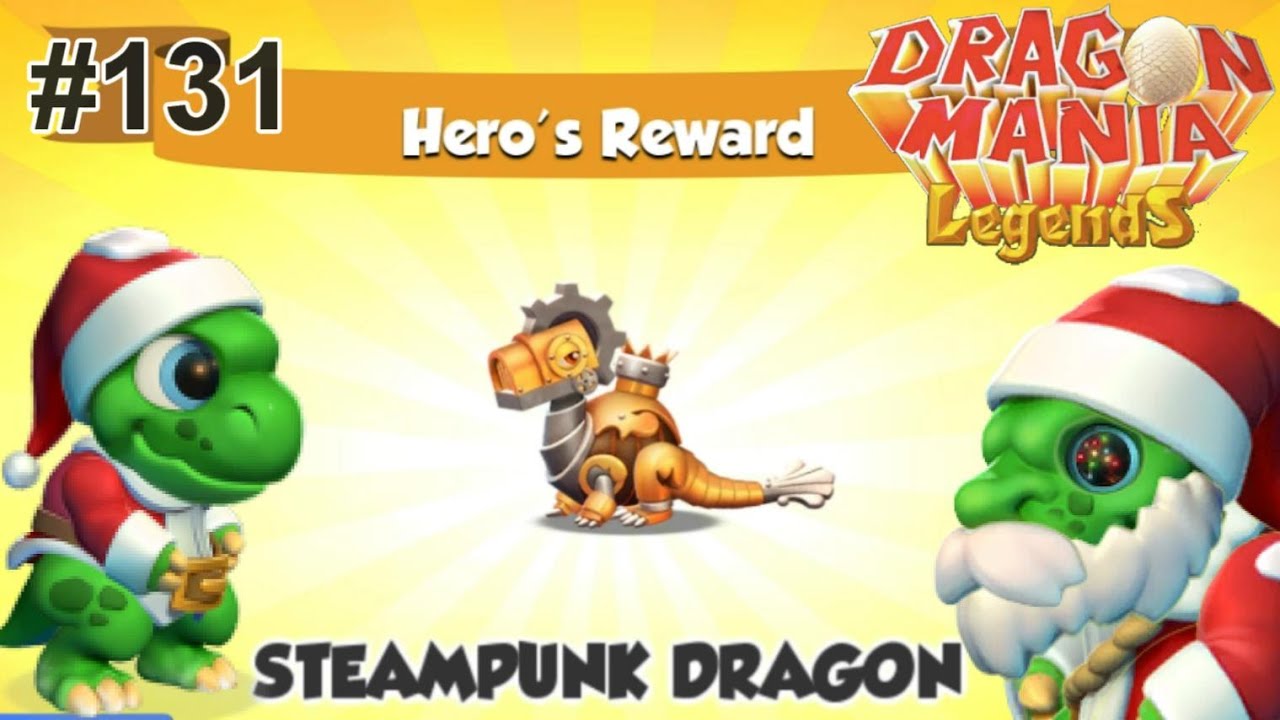 Jingle Dragon Hatching, Getting the Steampunk Dragon + New Events! - Dragon Mania Legends #131