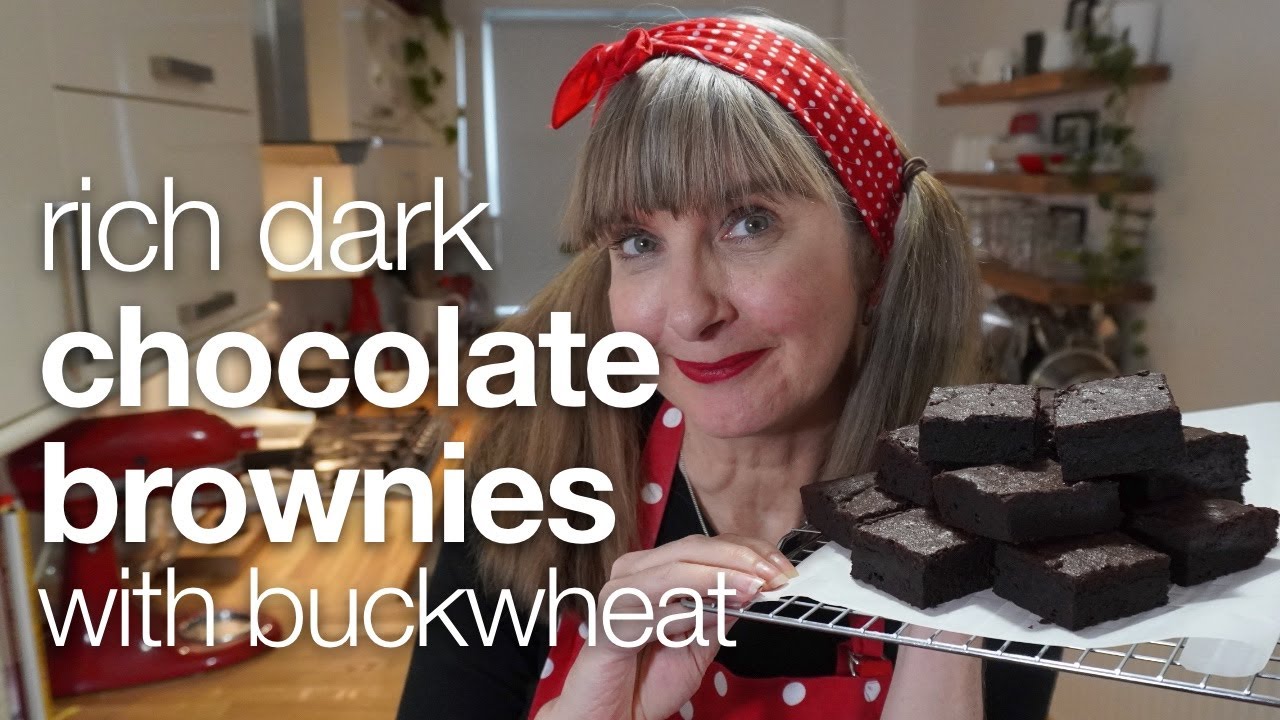 Rich Dark Chocolate Brownies with buckwheat