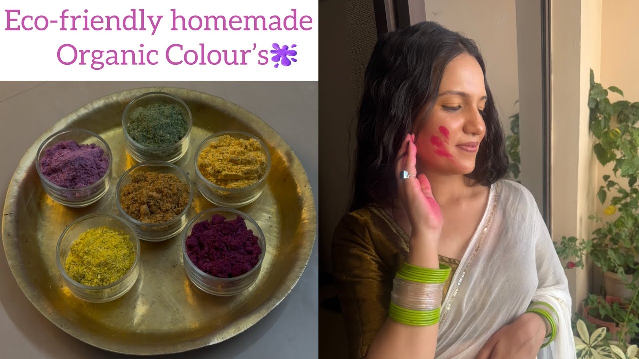 How to make organic holi colours at home🌼Eco-friendly homemade colours#happyholi #harekrishn 