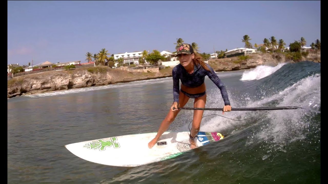 SUP Surfing with Sarah in Barbados