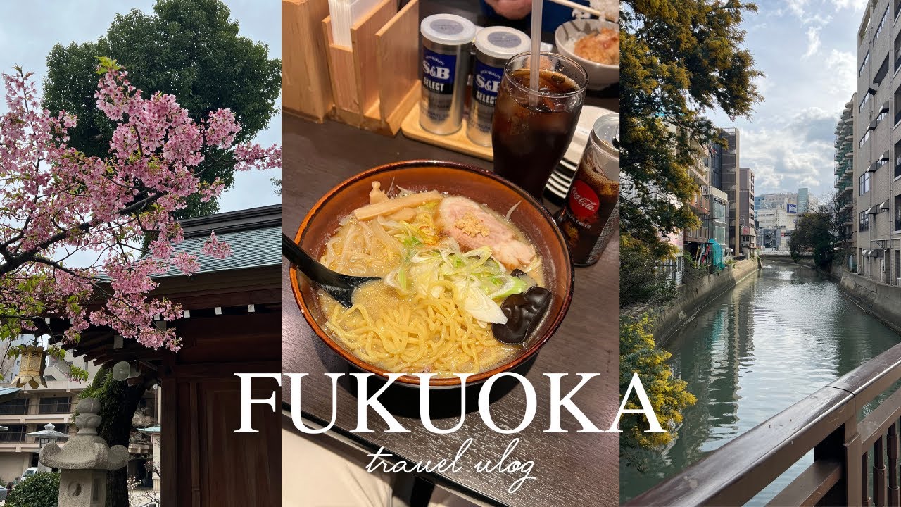 march in fukuoka, hotel & konbini tour, visiting tenjin, canal city & ramen stadium ⛩️🍜 | MARCH 2024
