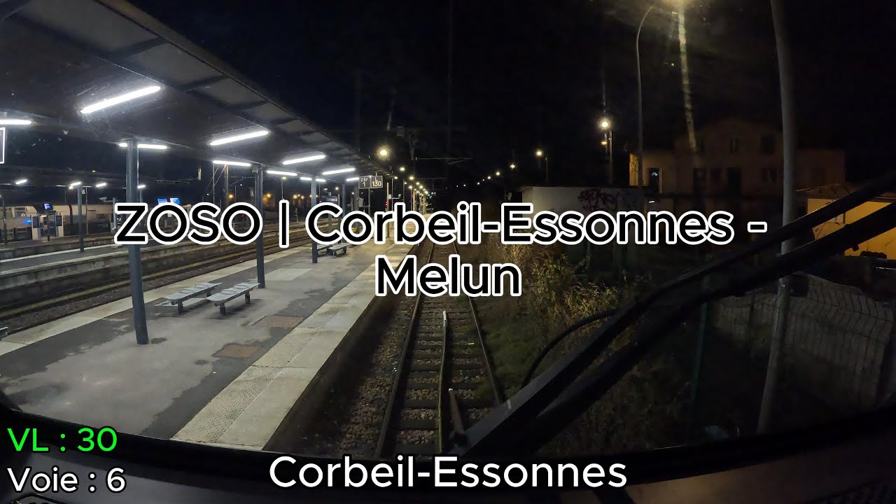 Cab Ride | RER D ZOSO | Corbeil-Essonnes à  Melun de nuit