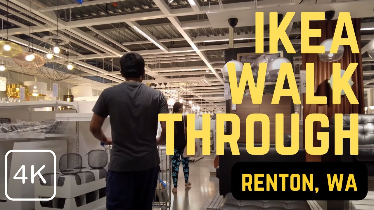 4K Walk Through Ikea in Renton WA Washington Seattle 2021, Showroom and Dining Virtual Tour