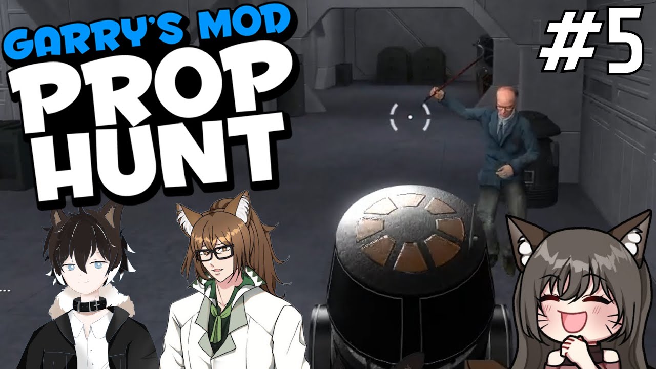 Garry's Mod Prop Hunt #5 - Droidster ft. DocileDoggo, Tsuma-ASMR, and Kaze Kronoz