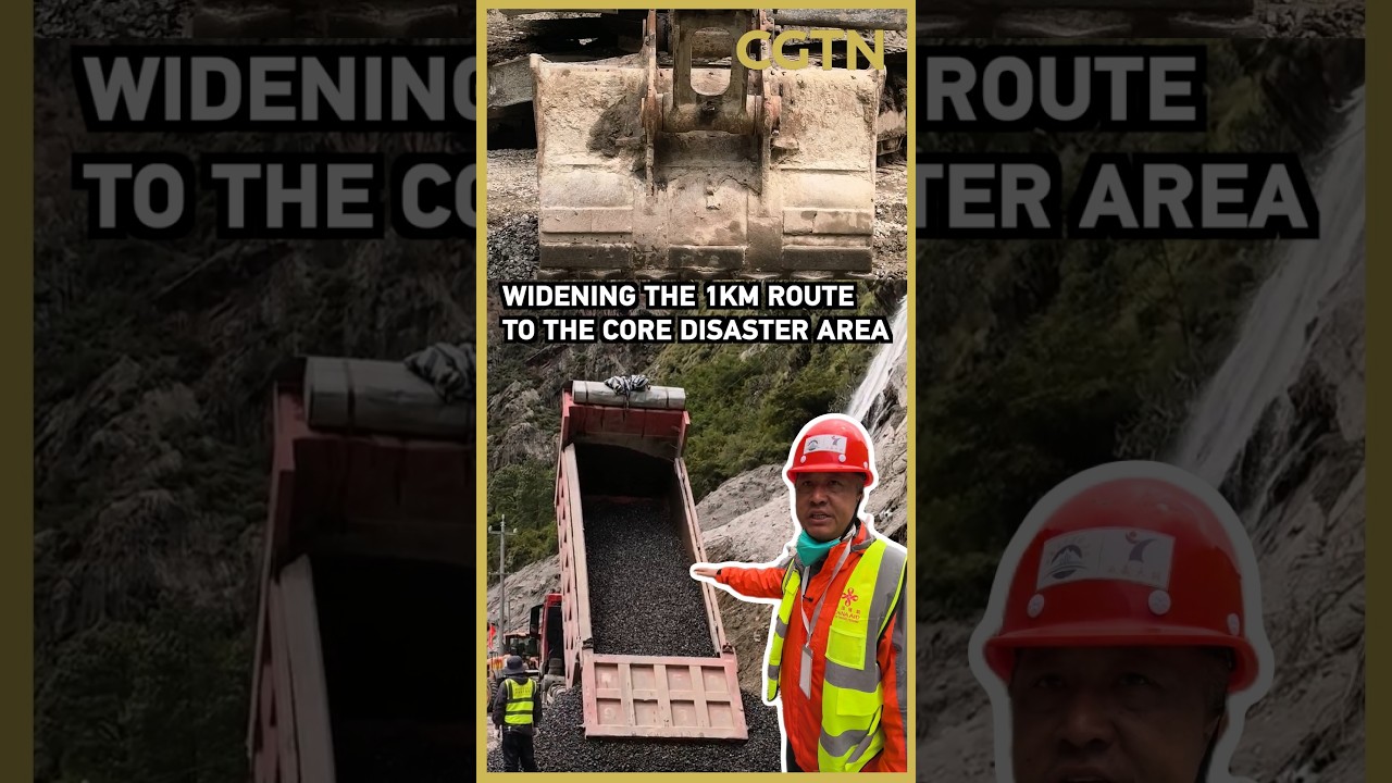 G216 roadwork improves a key stretch about 1 km from Gyirong Port's core disaster area