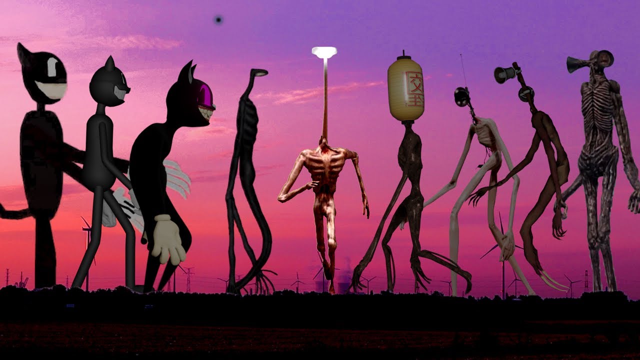 Light Head ARMY VS Cartoon Cat ARMY VS Siren Head ARMY