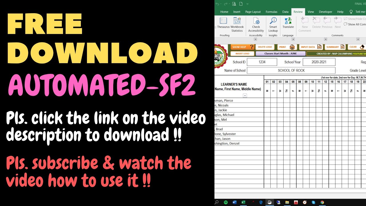 FREE DOWNLOAD AUTOMATED SF-2 ( click the link on the description to download)