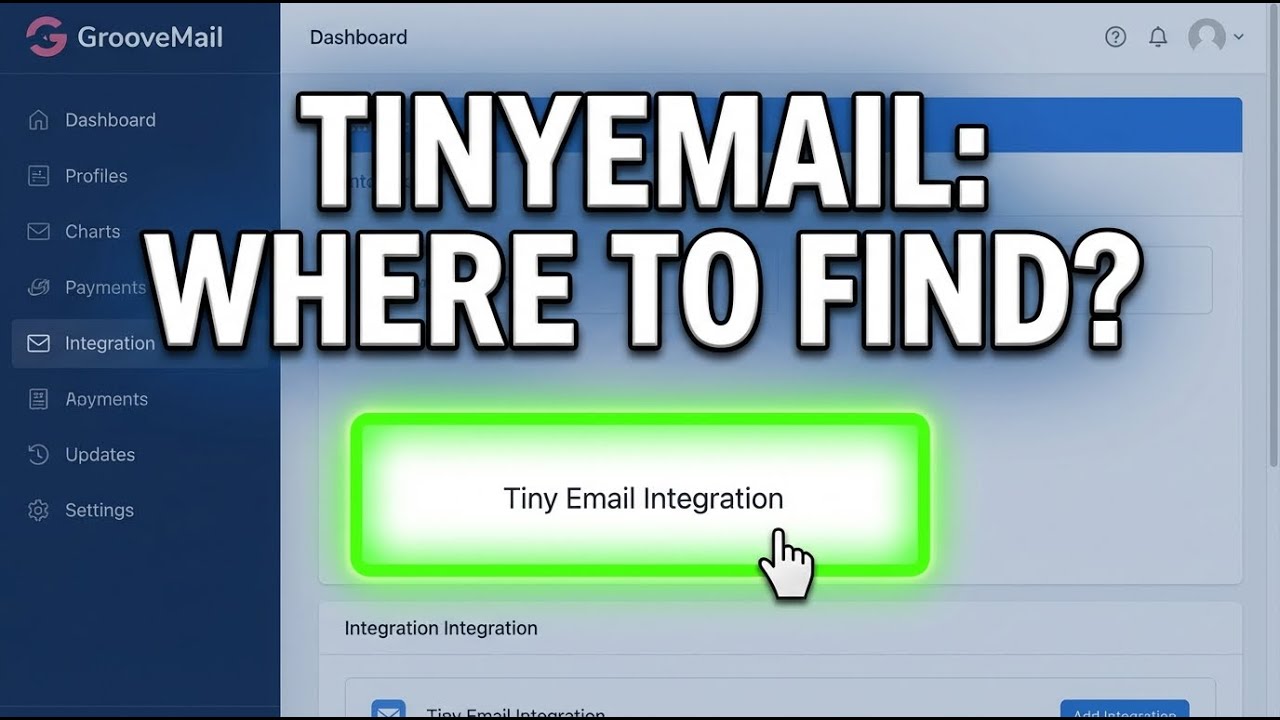 TinyEmail Integration with GrooveMail (ScaleLIVE Training)