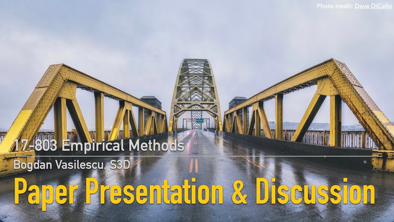 Methods L06 - Paper Presentation & Discussion [CMU 17803 Empirical Methods - Spring 2026]