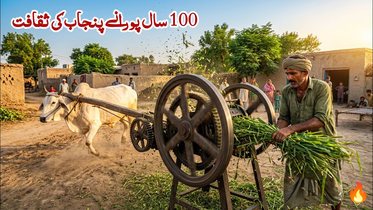 100 Years Old Culture Of Punjab,Pakistan ❤️🔥 #cow #jcb #shortsfeed #virtualreality #oldculture #yt 