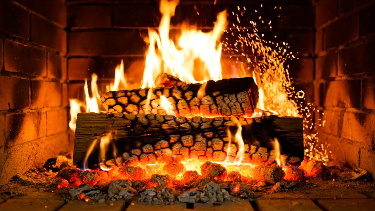 🔥 Cozy Fireplace Ambience with Crackling Fire & Burning Logs for Deep Relaxation